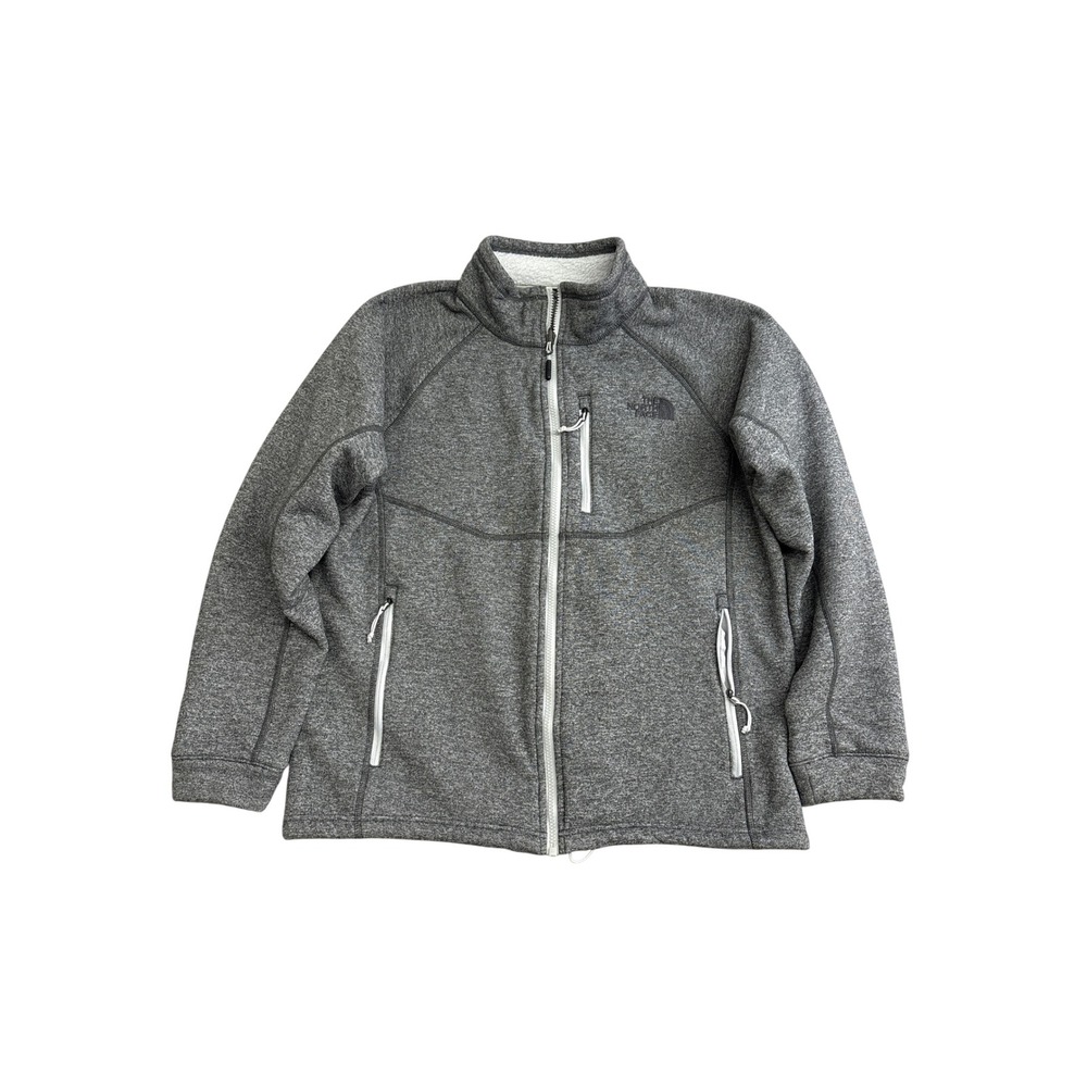 The North Face Mens Grey Sherpa Lined Full Zip Fleece Jacket CLC9 Size Medium